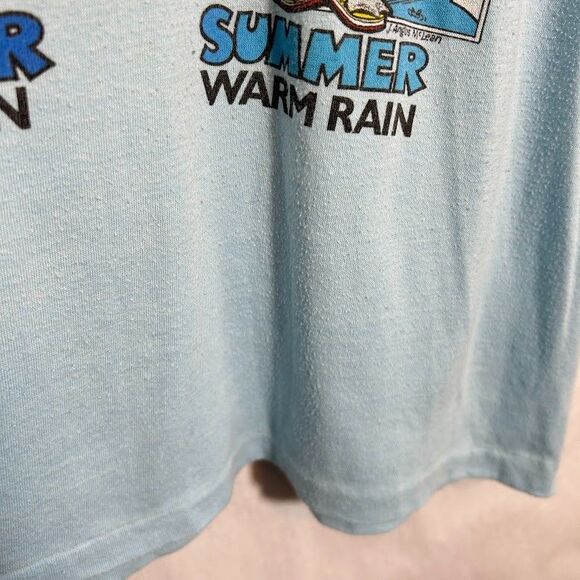 VTG 80s Oregon Graphic T Shirt S/M Blue Rainy Weather Single Stitch Super Shirts - Picture 7 of 11